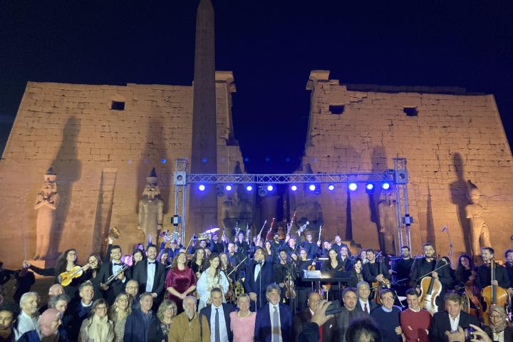 il concerto al tempio di Luxor